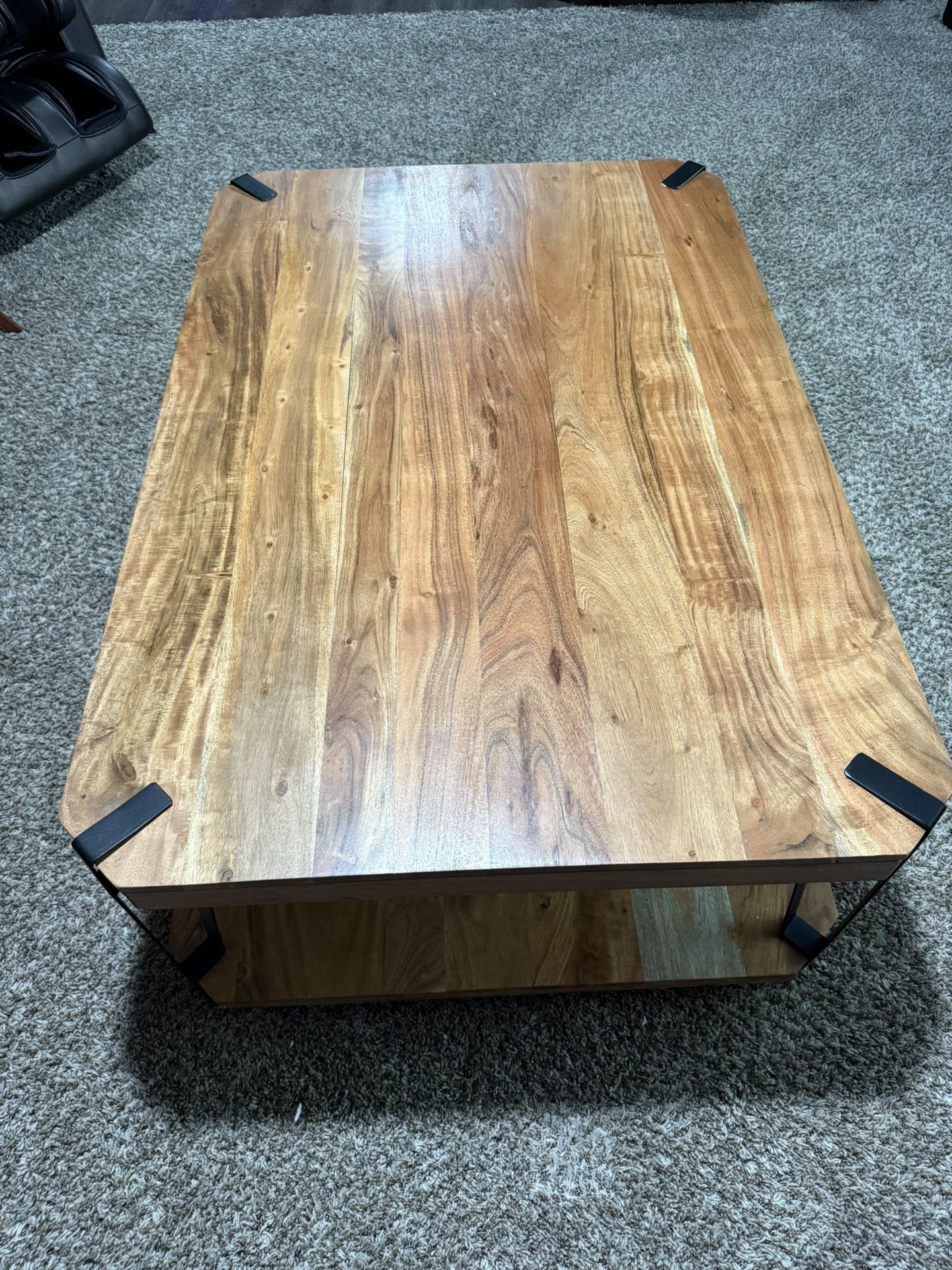 Alaterre Furniture Ryegate 48" Live Edge Wood Coffee Table
