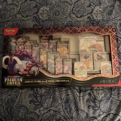 Pokemon Paldean Fates Great Tusk Collection Box