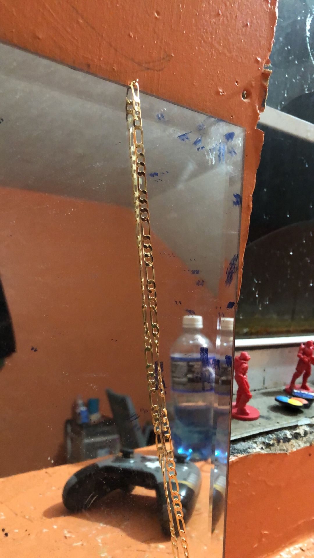 10k Gold Fígaro Chain Wit Cross Pendant