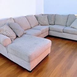 Light Grey Sectional Couch… Delivery Available! 