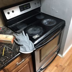 stainless steel electric range