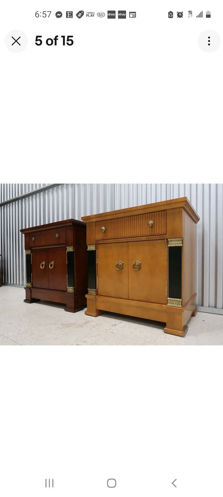 Pair Nice Nightstands By Leda Furniture