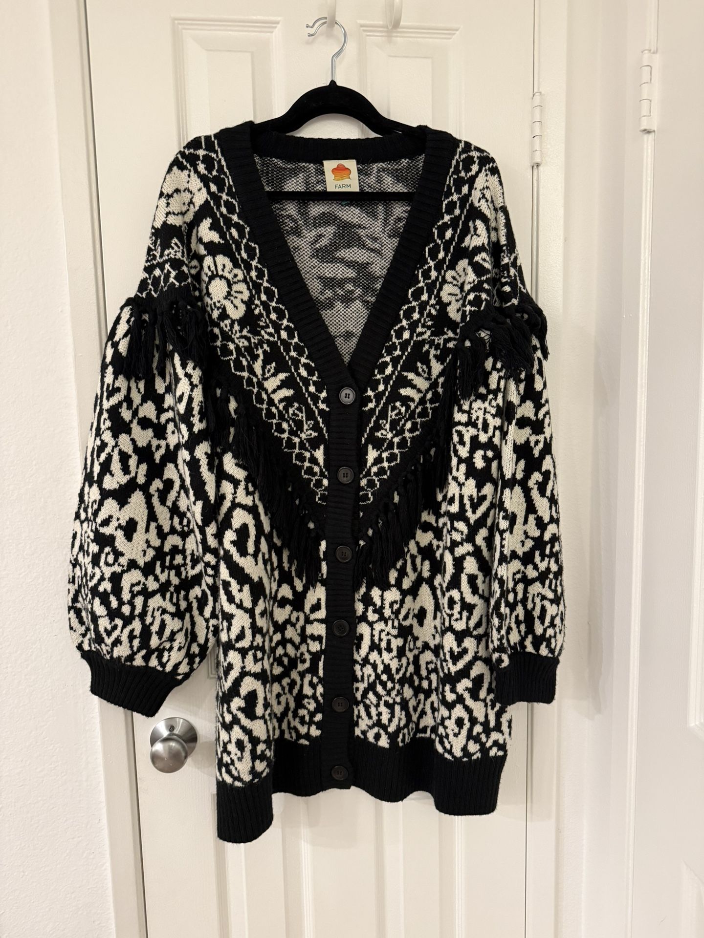 Farm Rio Garden Knit Cardigan, Size XL