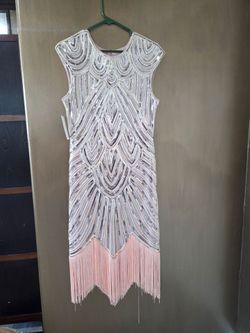 Sequin Fringe Flapper Dress