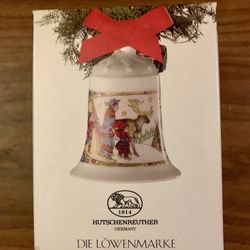 Hutschenreuther 1995 Christmas Bell 7 cm with Original Packaging. Top Condition.