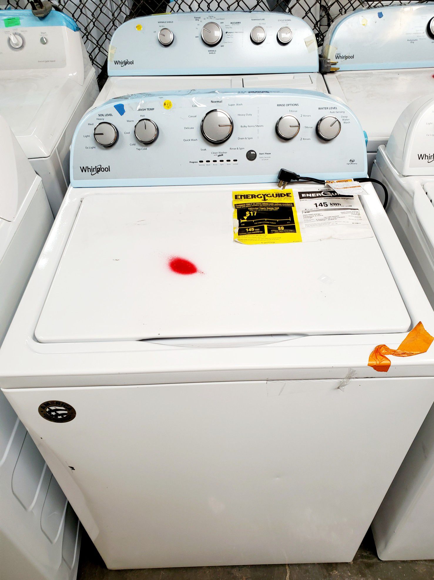 WHIRLPOOL' SET- WASHER AND DRYER """ NEW- SCRATCH AND DENT """ IT'S A BUSINESS- WARRANTY