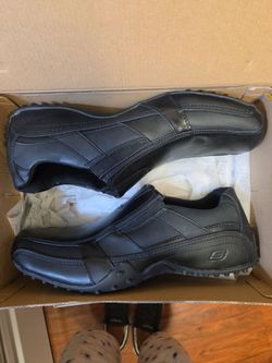 Skechers Men's slip-on Rockland-Hooper work shoes size: 13