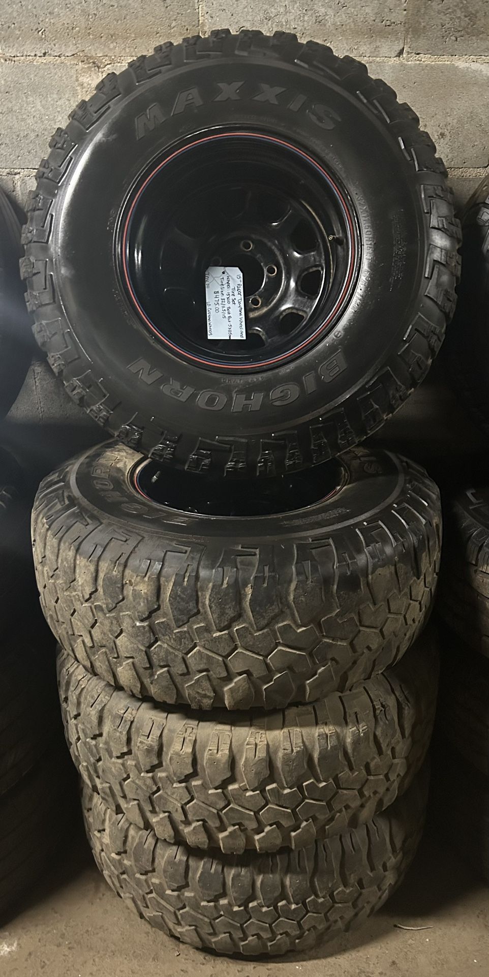 15” pacer Daytona steel rims