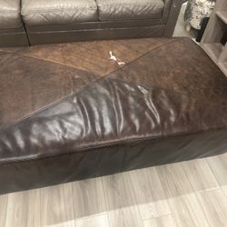 Leather Ottoman 