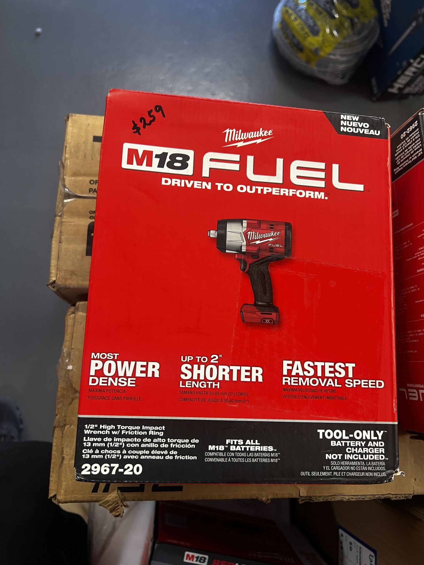 Milwaukee M18 1” High torque Wrench  Impact With Ba Fixtion Rimg