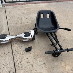 Hover-1 Hoverboard + Buggy Attachment Electric Hoverboards Hand-Operated Rear Wheel Control, Adjustable Frame & Straps