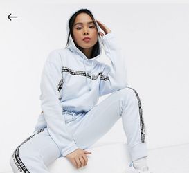 Adidas Blue Cropped Hoodie 