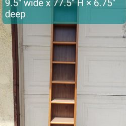 Solid Wood Shelving Unit. 10 Shelf Book Case, CD Organizer, Display Unit. In Great Condition.