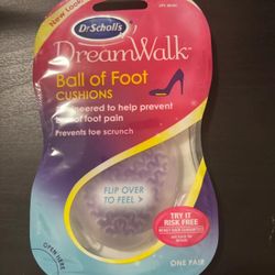 One Pair Dr Scholls  DreamWalk Ball Of Foot Cushions Prevents Toe Scrunch