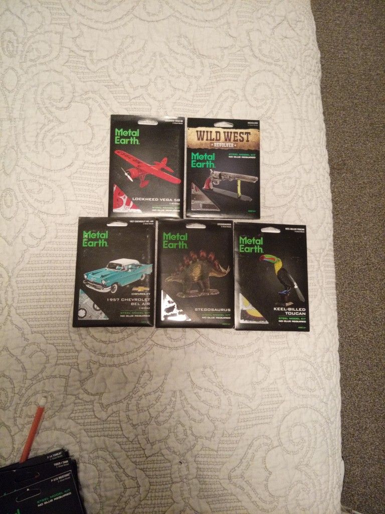 Metal Earth Lot Of 5 Great Price All Color