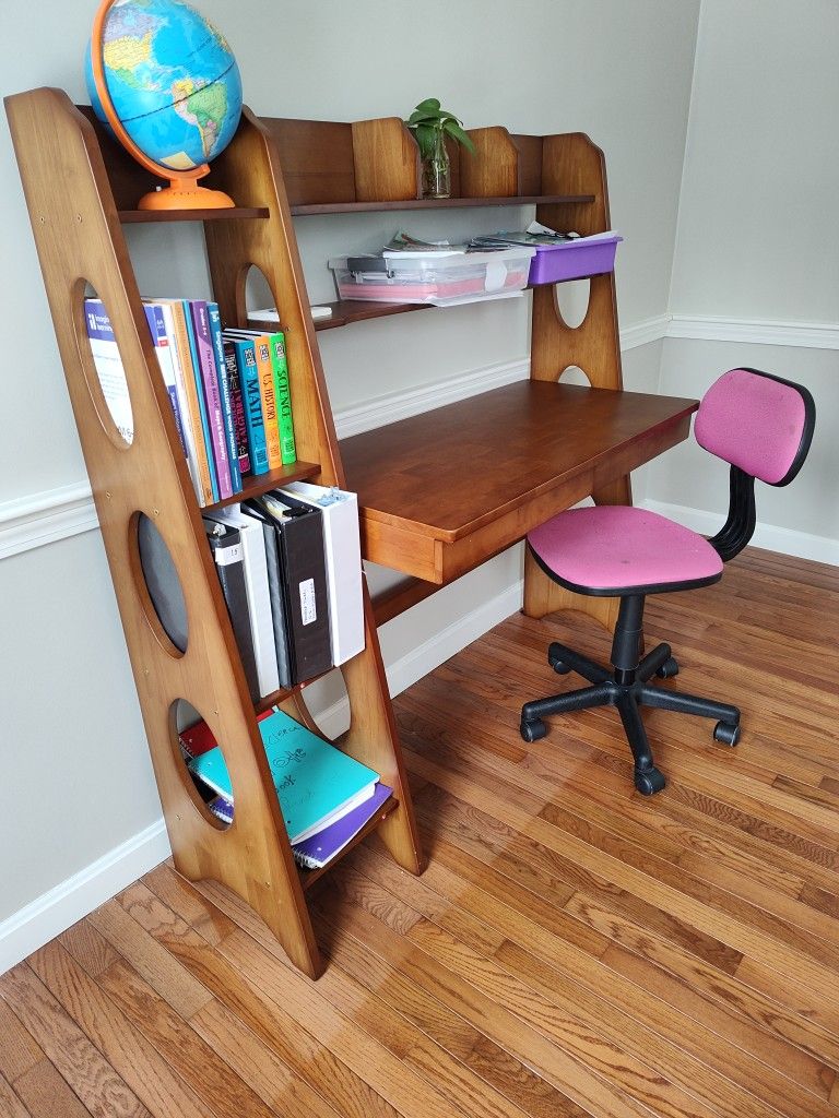 Kids study table or desk with Swivel chair