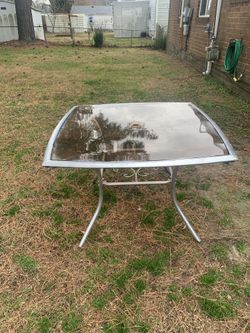 Outdoor Glass Table