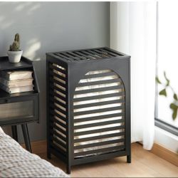 Black Hamper With Lid Beautiful