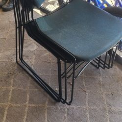 Metal Stackable Chairs (8 Total)