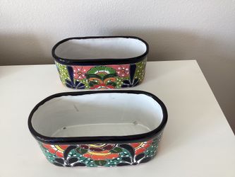 Mexican Colors Talavera pots
