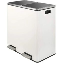 60L Dual Step Trash Can – 2-Compartment Recycling Bin (Open Box, 3 Small Dents)