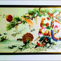 Vintage Asian Silk Embroidery 