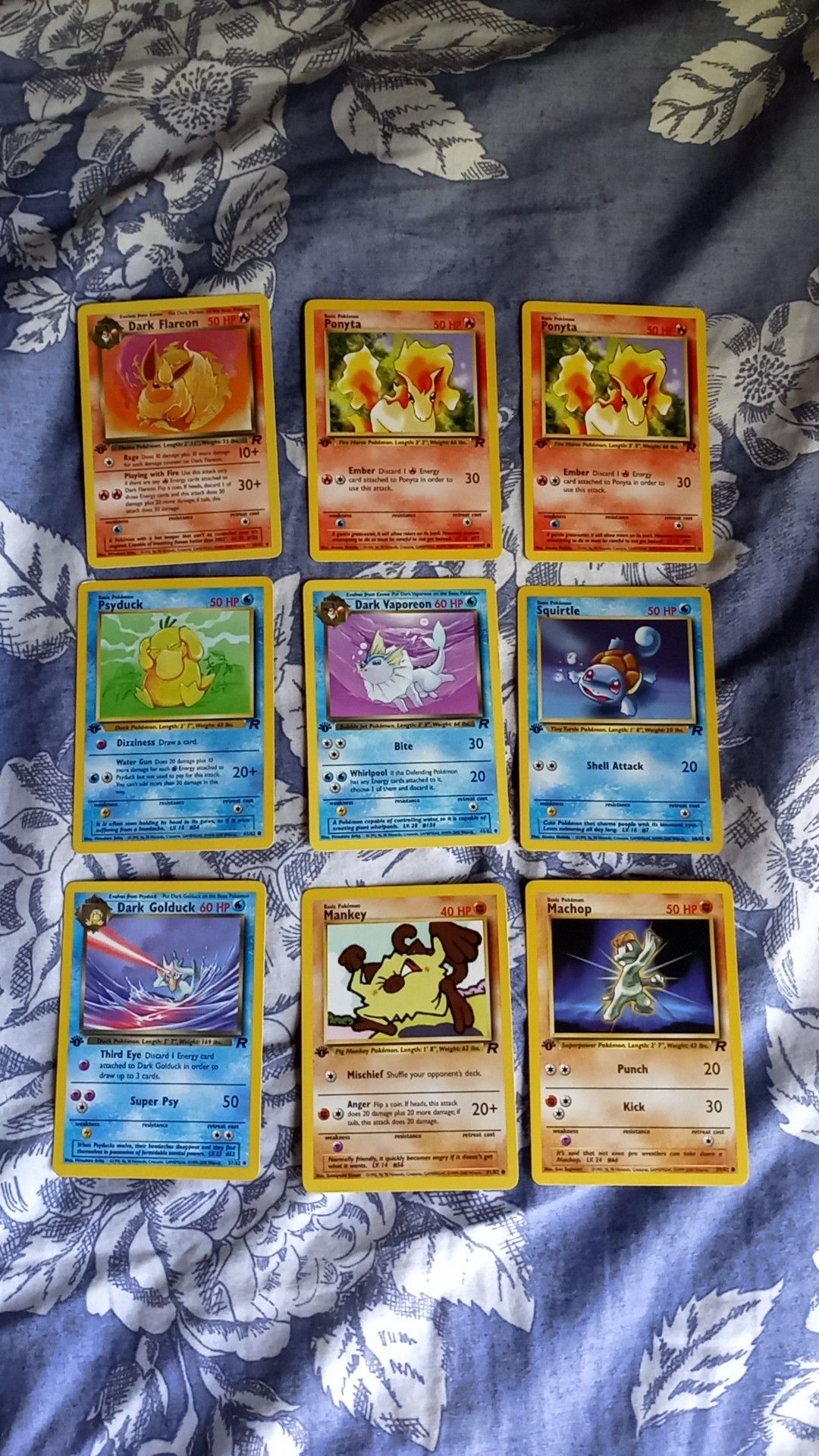 1st edition Team Rocket pokemon cards MINT