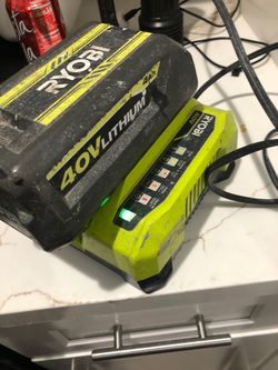 Ryobi 40V 4Ah Lithium Battery and Charger