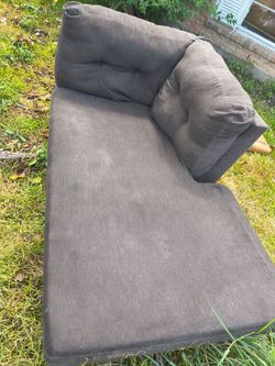 Gray Fabric Chaise Lounge