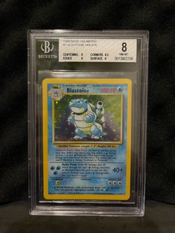 Blastoise Holo Rare BGS 8 1999 Base Unlimited