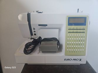 Euro-Pro X 9106 Computerized Sewing Machine – Tested, Foot Pedal Included