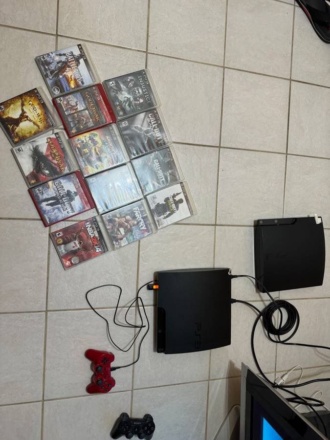 PS3 Slim Console And PS3 Games