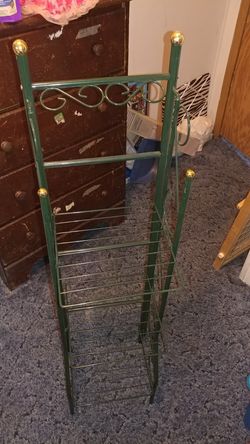 Metal plant stand.