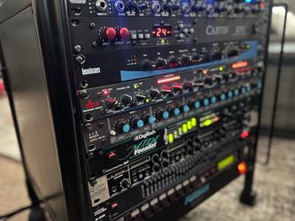 Rack gear recording studio equipment