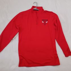 Chicago Bulls Quarter Zip Long Sleeve Men's LG