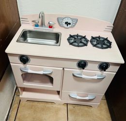 Wooden play kitchen