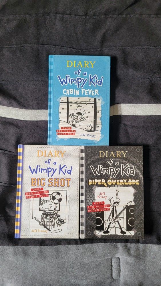 Diary of a Wimpy Kid Hardcover Book Bundle – 3 Books (Like New) 