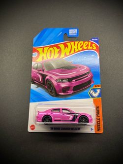HOT WHEELS/ A 2020  DODGE CHARGER HELLCAT  SRT PAINTED IN VIBRANT PINK PANTHER .**READ DESCRIPTION **