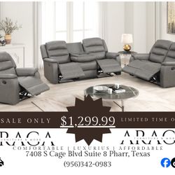 BRAND NEW 3pc RECLINING SET