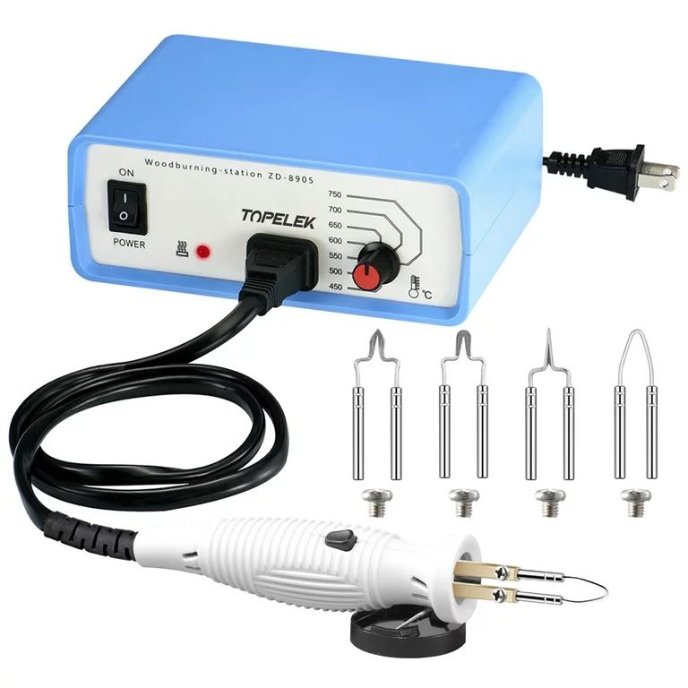 TOPELEK Wood Burning Machine Kit, Professional Wood Burning Tool with Fast Heat up Woodburner Pen
