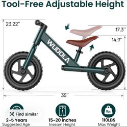 Kids Balance Bike 2 To 5 Years Old