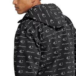 NEW! Champion Mens Lightweight Anorak Littlescript Black SZ Small 