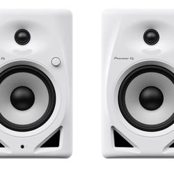 Pioneer DJ DM-50D-BT White Powered Studio Monitor Active Speaker Pair +Bluetooth