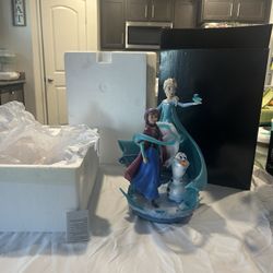 Disney Kids Movie Frozen Elsa Anna Olaf Figurine Statue In Box 