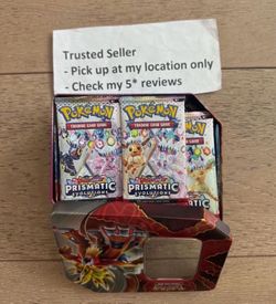 $13 each - Pokemon Prismatic Evolutions Booster Pack - 10 Cards/Pack - Random Art - SEALED