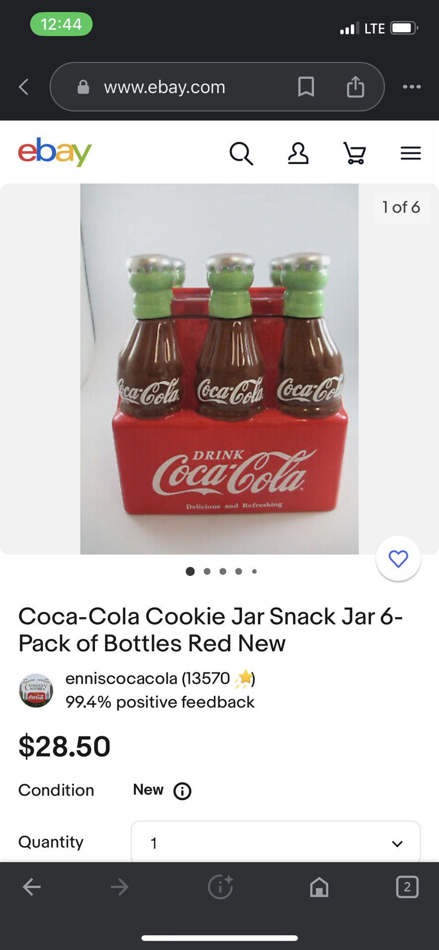 Coca Cola Snack Jar – R & B Import