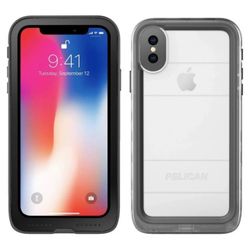 iPhone X Case | Marine Waterproof Case for iPhone X (Clear/Black), 