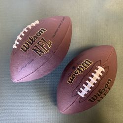 2 X WILSON NFL Super Grip Composite Football Junior Size