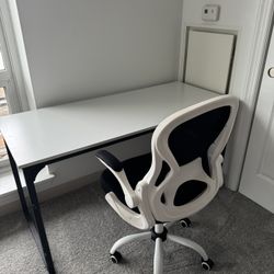 Office desk, size 24x55, and chair, in excellent condition, all for $100.