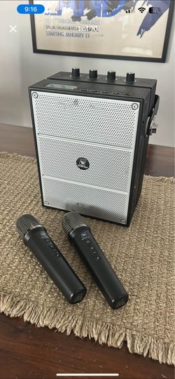 WinBridge portable speaker system with two microphones